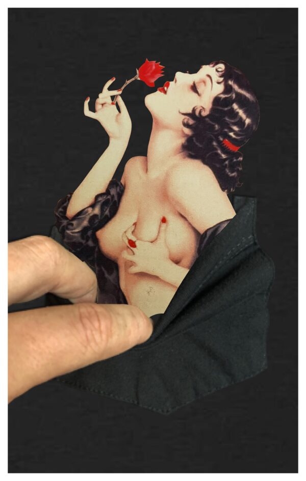 50s Girl with Rose Pocket Tee - Image 2