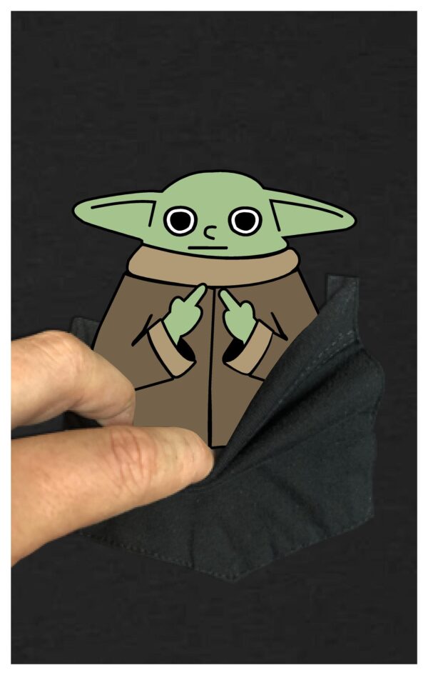 Baby Yoda Pocket Tee - Image 2